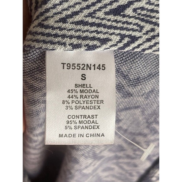 Tart Blithe Chevron Knit Blazer Blue & White Size Small - Picture 5 of 9